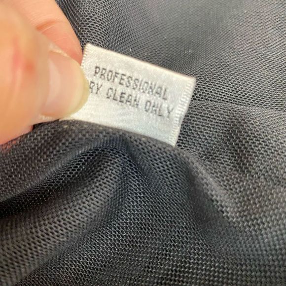 Chetta B Sherrie Bloom Peter Noviello 100% Silk Black Designer Tiered Dress Wome - Picture 14 of 16